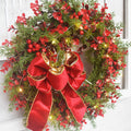 Artificial Cherry Pattern Wreath | Vibrant Holiday Decor | Seasonal Accent