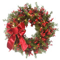 Artificial Cherry Pattern Wreath | Vibrant Holiday Decor | Seasonal Accent