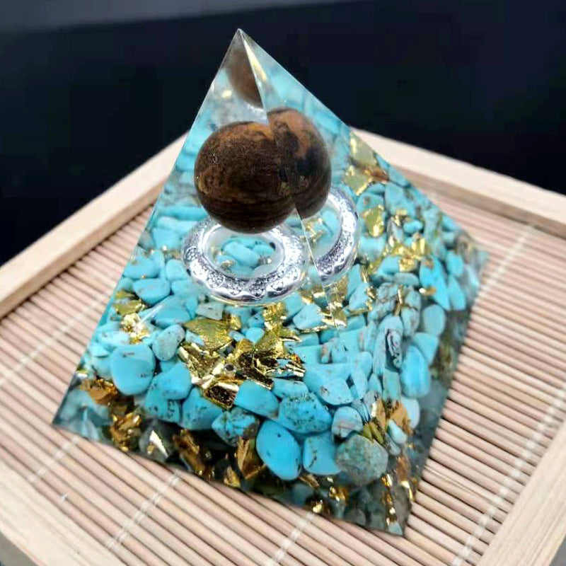 Resin Pyramid Ornaments | Elegant Home Decor | Unique Accents