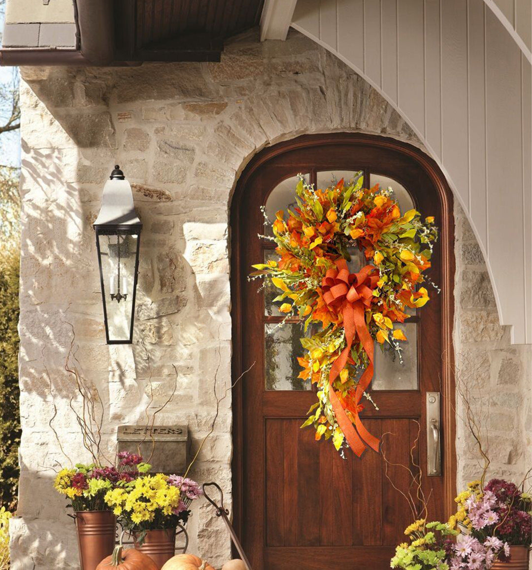 Autumn Vine Ring Wreath | Seasonal Door Decor | Fall Accent