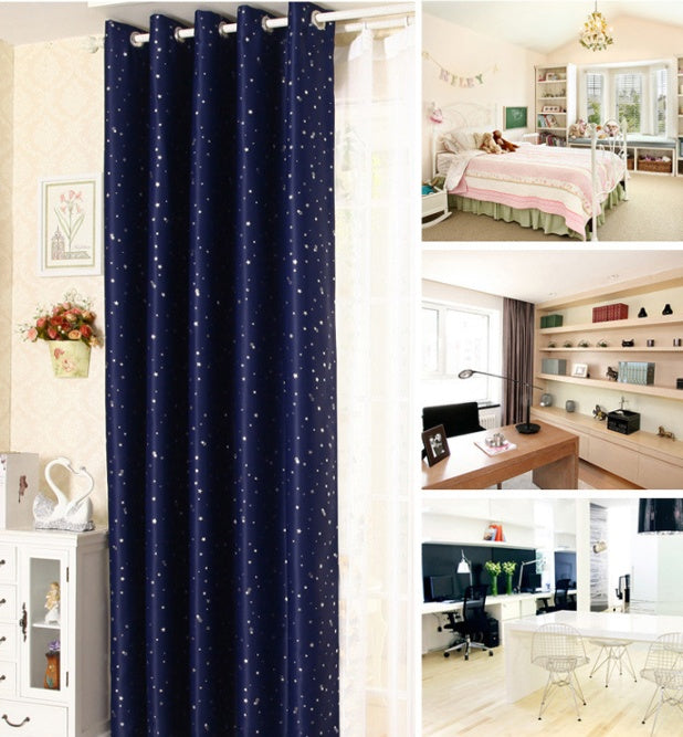 Star Print Perforated Curtain | Modern Design | Light Filtering