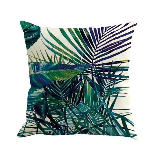 Tropical Plant Cotton And Linen Pillowcase