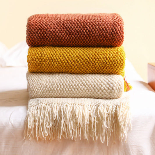 Grid Knitted Blankets | Stylish Comfort | Cozy Home Essentials