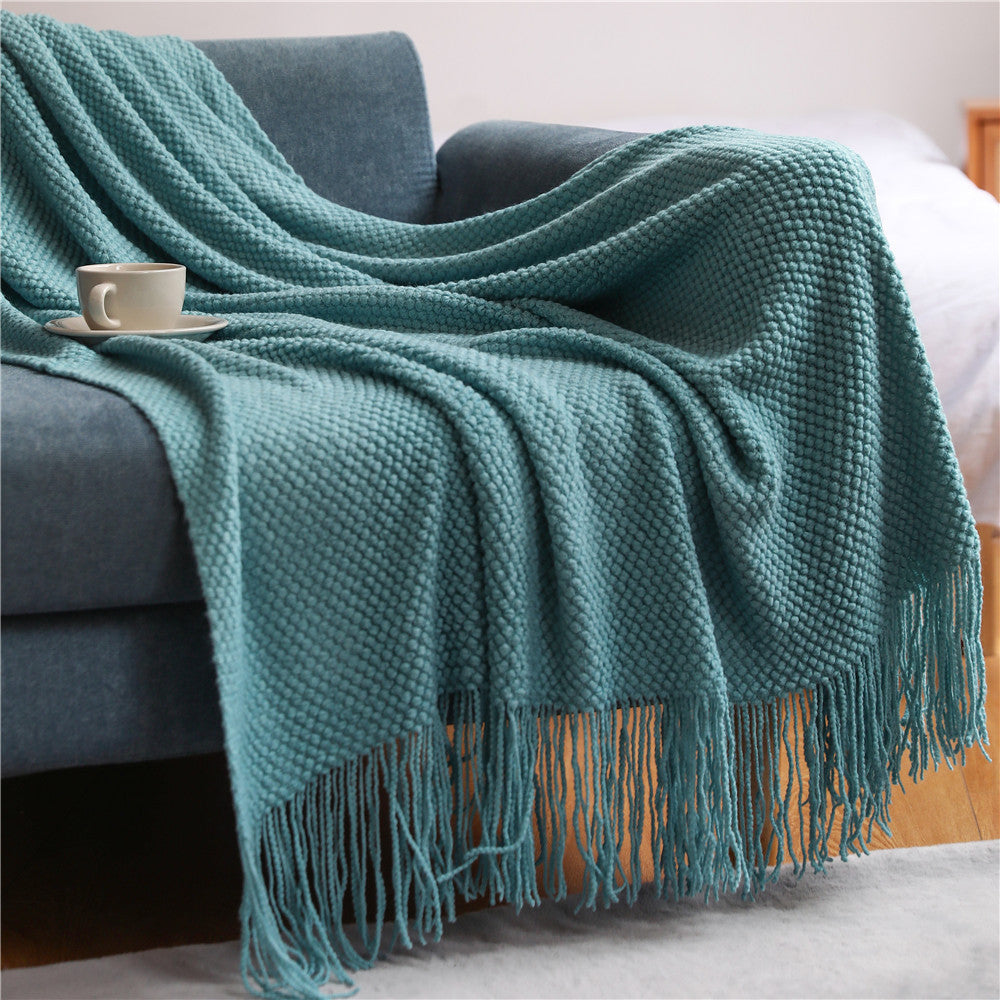 Grid Knitted Blankets | Stylish Comfort | Cozy Home Essentials