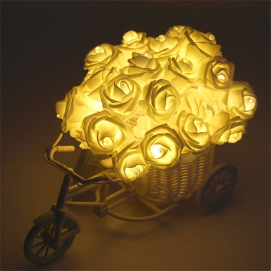 LED Rose Flower String Lights | Battery-Powered | Home Decor