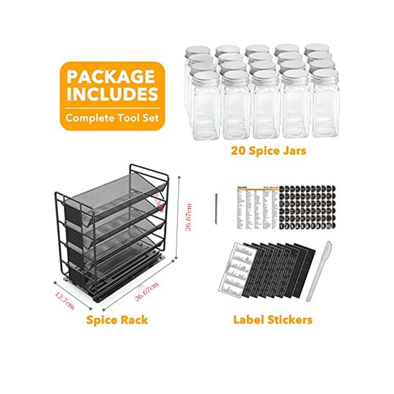 Multi-Layer Pull-Out Storage Rack | Kitchen Organizer | Space-Saving