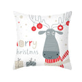 Cartoon Elk Christmas Pillowcase | Festive Holiday Decor