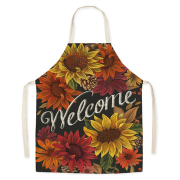 Creative Thanksgiving Apron Turkey & Pumpkin Design