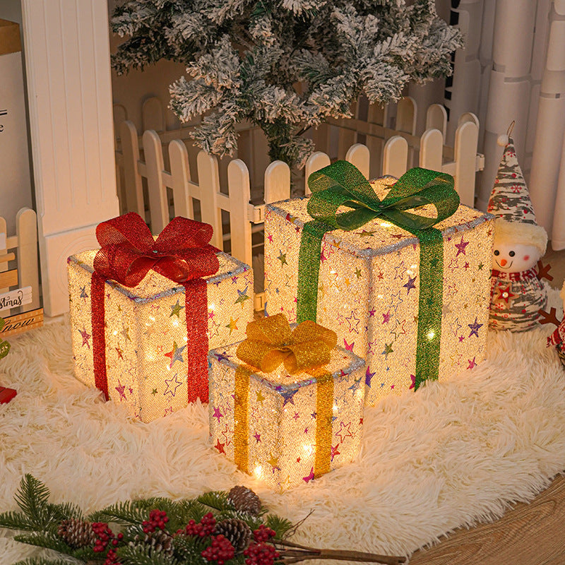 Lighted Outdoor Christmas Gift Box