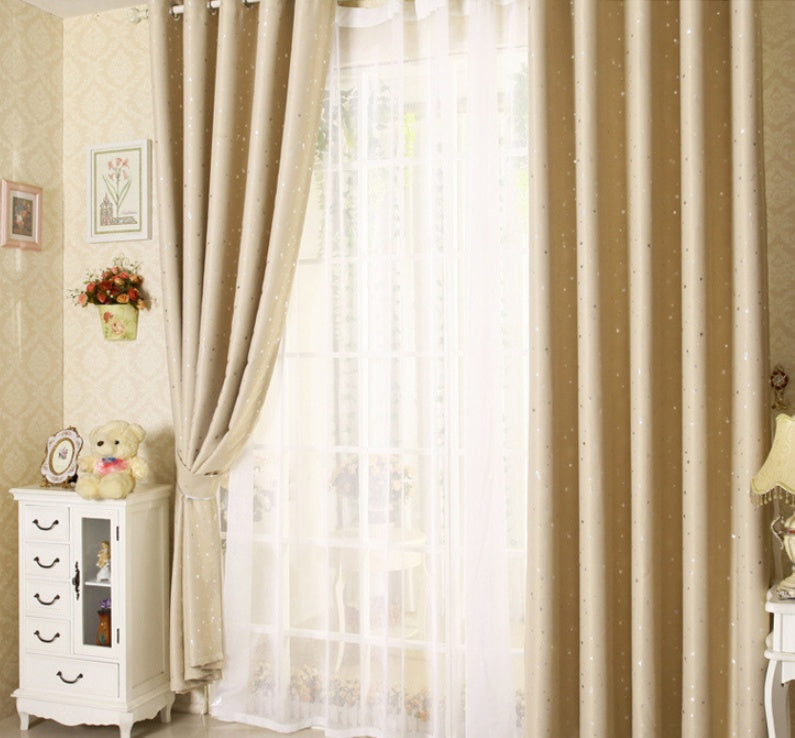 Star Print Perforated Curtain | Modern Design | Light Filtering