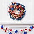 Patriotic Garland | Red, White, Blue Ribbon | USA Flag Decor