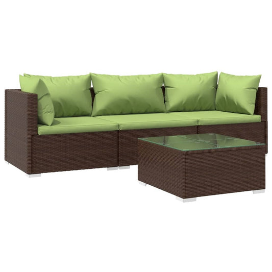 4-Piece Patio Furniture Set with Cushions