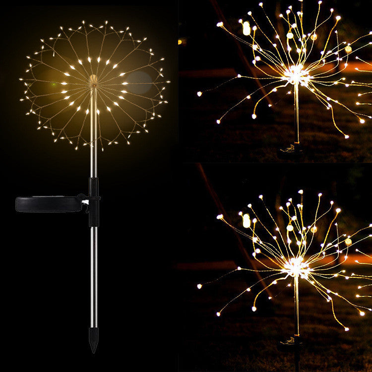 Ground Plug Solar Fireworks LED Light