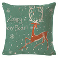 Elk Printing Linen Pillow Cover | Rustic Holiday Decor