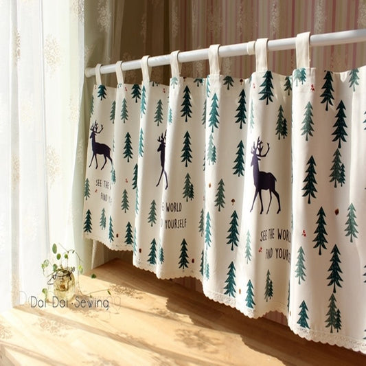 Enhance Your Kitchen with Short Fabric Curtains