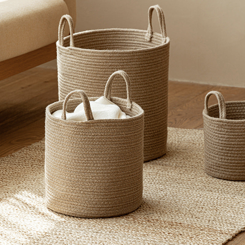 Woven Cotton Laundry Basket | Stylish Storage | Durable Design