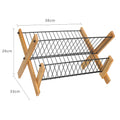 Bamboo Folding Dishes Draining Rack | Space-Saving & Eco-Friendly