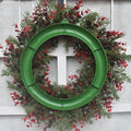 Artificial Cherry Pattern Wreath | Vibrant Holiday Decor | Seasonal Accent