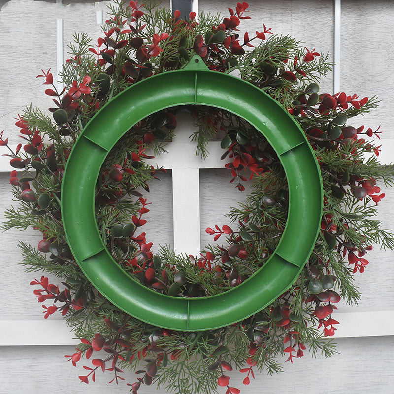 Artificial Cherry Pattern Wreath | Vibrant Holiday Decor | Seasonal Accent