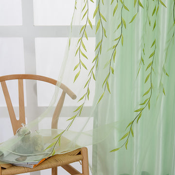 Exquisite Transparent Printed Curtains | Elegant Decor | Light Filtering