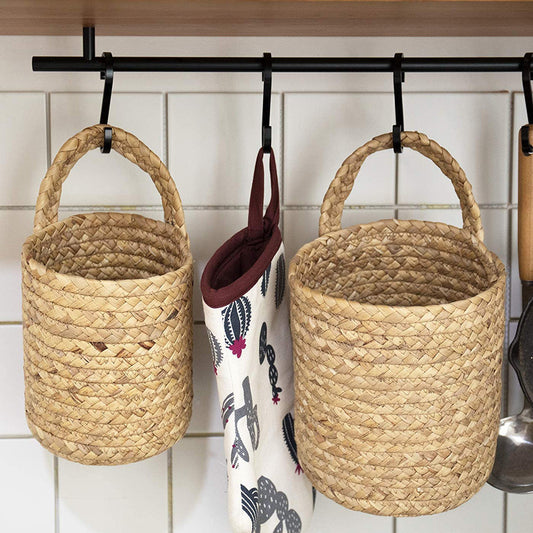 Cattail Woven Hanging Basket | Garden Plant Decor | Eco-Friendly