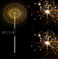 Ground Plug Solar Fireworks LED Light