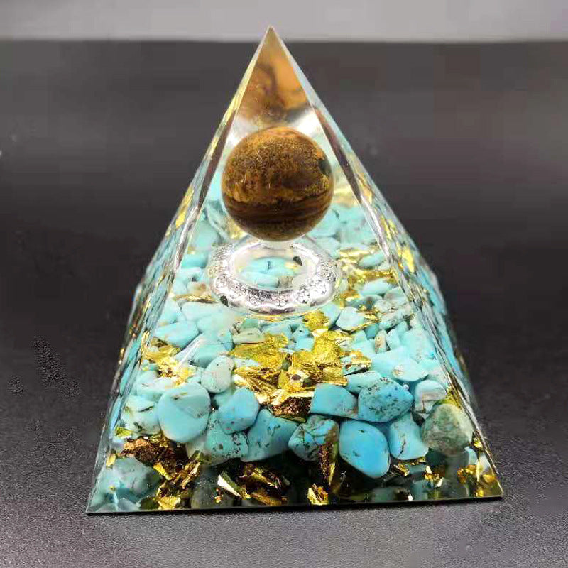 Resin Pyramid Ornaments | Elegant Home Decor | Unique Accents