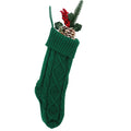 Embroidered Knitted Christmas Stockings | Gift Bag Decor | Holiday Tradition