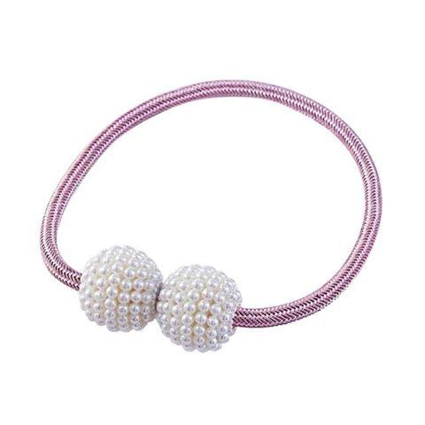 Magnetic Curtain Tiebacks with Pearl Beads