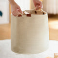 Woven Cotton Laundry Basket | Stylish Storage | Durable Design