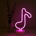 Neon Lights with Round Base | Stylish Decor | Portable LED Display