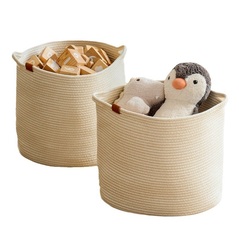 Woven Cotton Laundry Basket | Stylish Storage | Durable Design