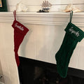 Embroidered Knitted Christmas Stockings | Gift Bag Decor | Holiday Tradition