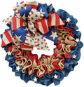 Patriotic Garland | Red, White, Blue Ribbon | USA Flag Decor