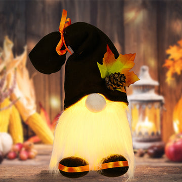 Harvest Festival Light-Up Faceless Doll Ornaments | Seasonal Decor