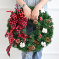 Pine Artificial Wreath | Festive Seasonal Decor | Year-Round Charm