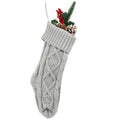 Embroidered Knitted Christmas Stockings | Gift Bag Decor | Holiday Tradition