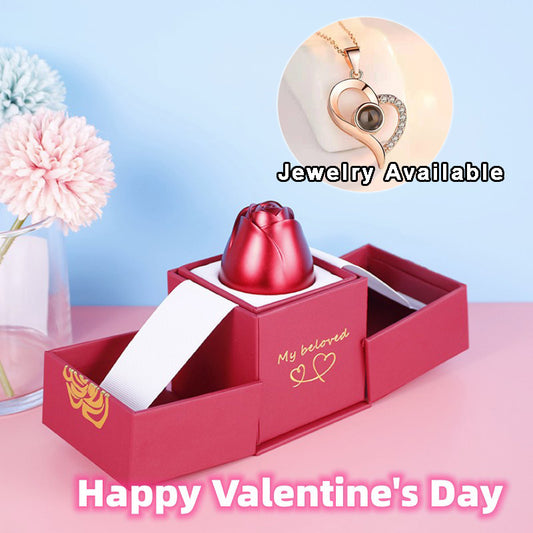 Metal Rose Jewelry Gift Box