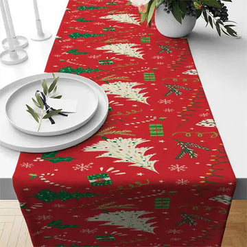 Christmas Snowflake Table Flag