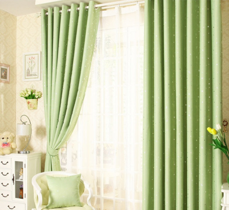 Star Print Perforated Curtain | Modern Design | Light Filtering