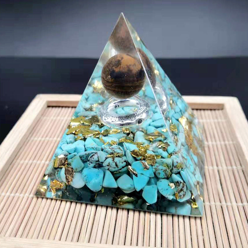 Resin Pyramid Ornaments | Elegant Home Decor | Unique Accents