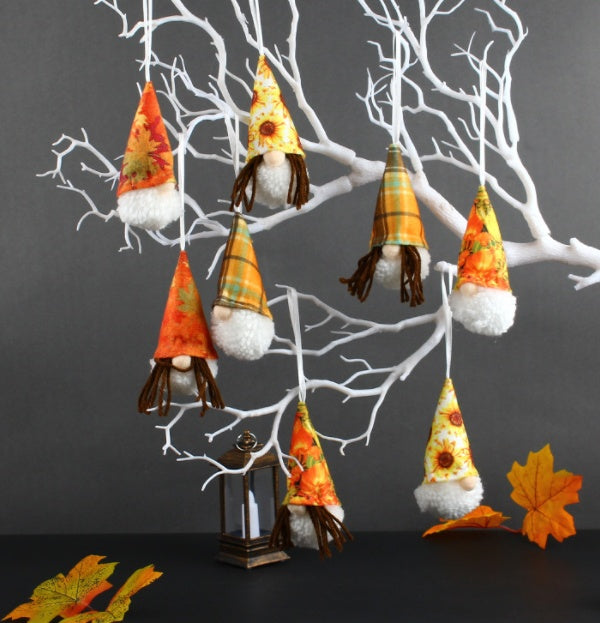 Harvest Festival Plush Pendant | Faceless Elderly Design | Festive Decor