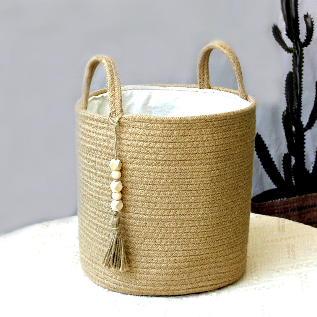 Woven Cotton Laundry Basket | Stylish Storage | Durable Design