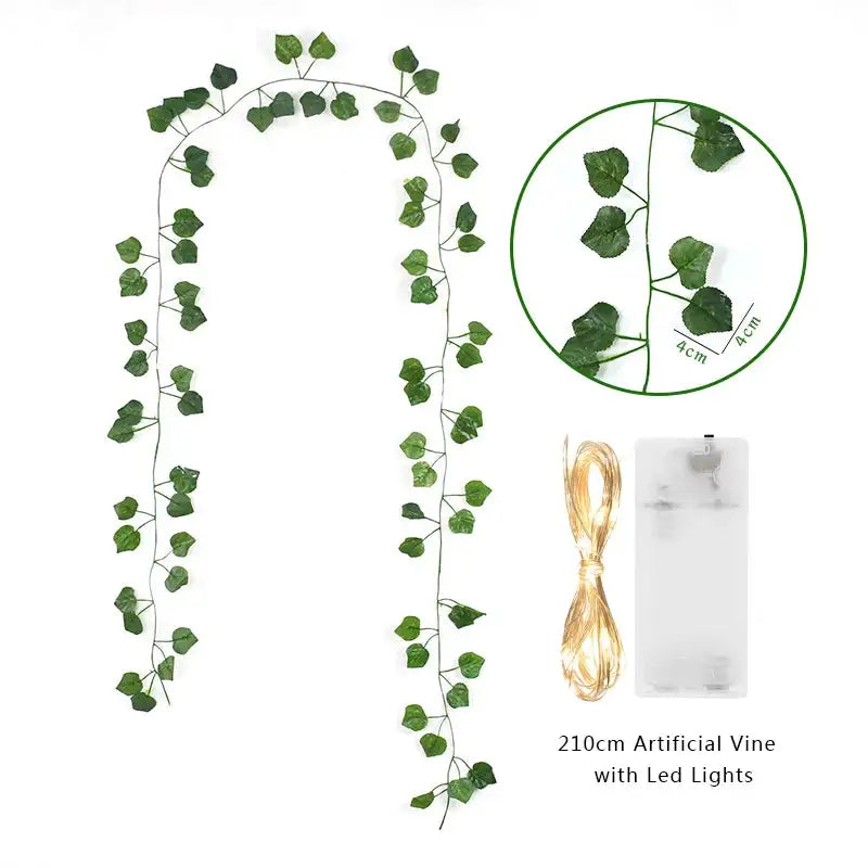 Green Leaf String Lights | Eco-Inspired Decor | Versatile