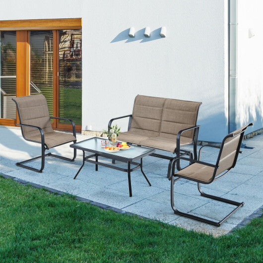 4 Pieces Outdoor Patio Furniture Set