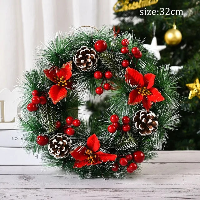 Wreath Door Garlands Ornaments | Elegant Festive Decor