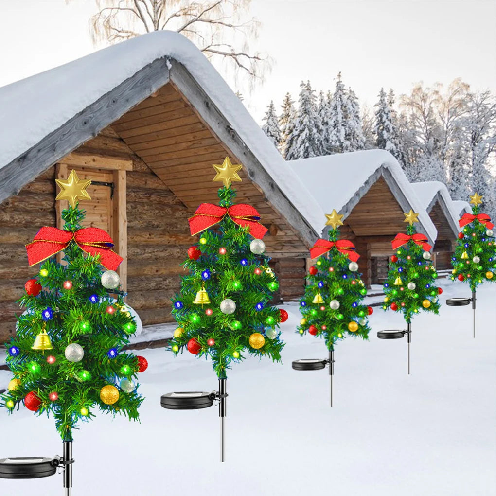 Solar Tree Lights | Four-Color Glow | Festive Decor