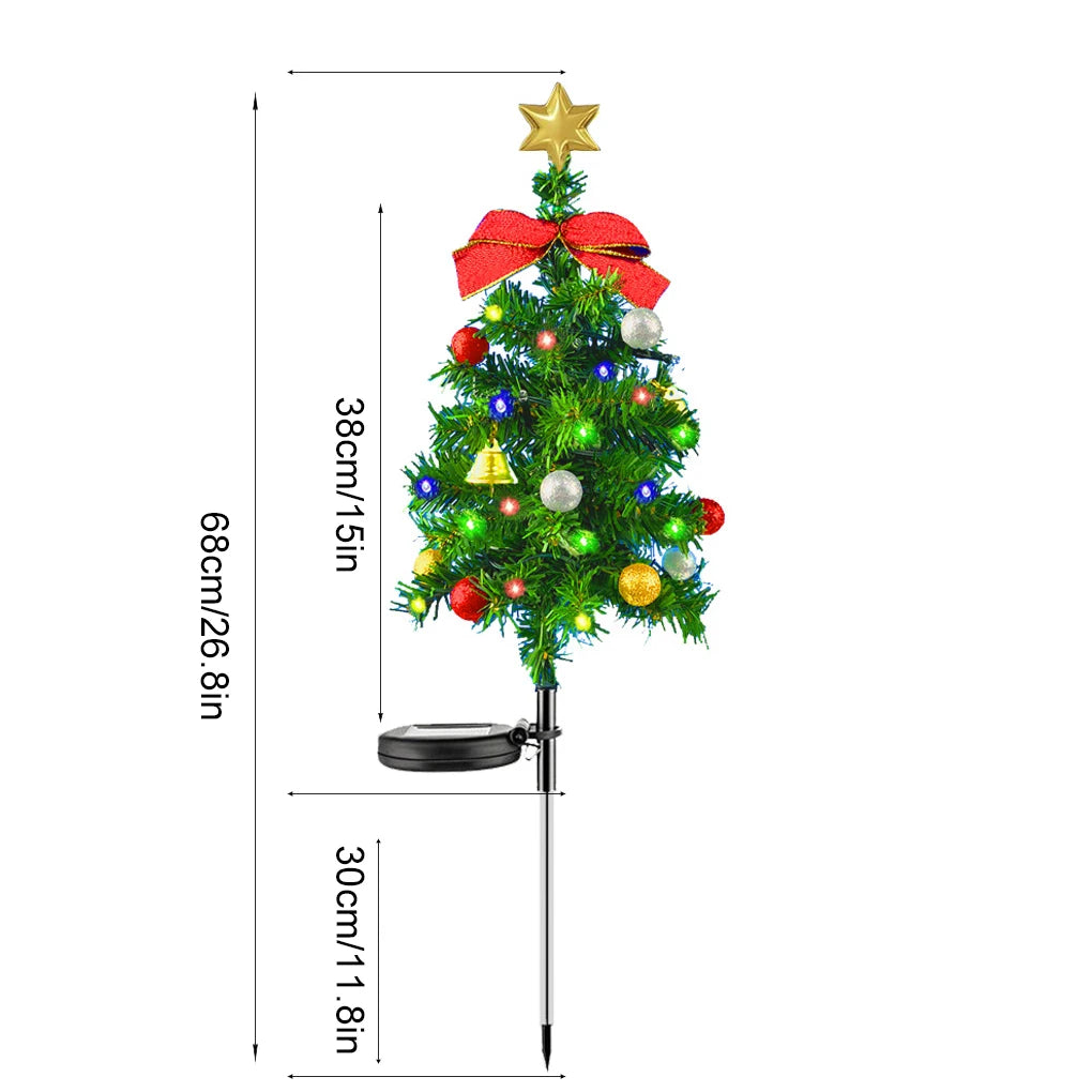 Solar Tree Lights | Four-Color Glow | Festive Decor