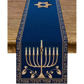 Hanukkah Menorah Table Runners | Festive Decor | Elegant Design