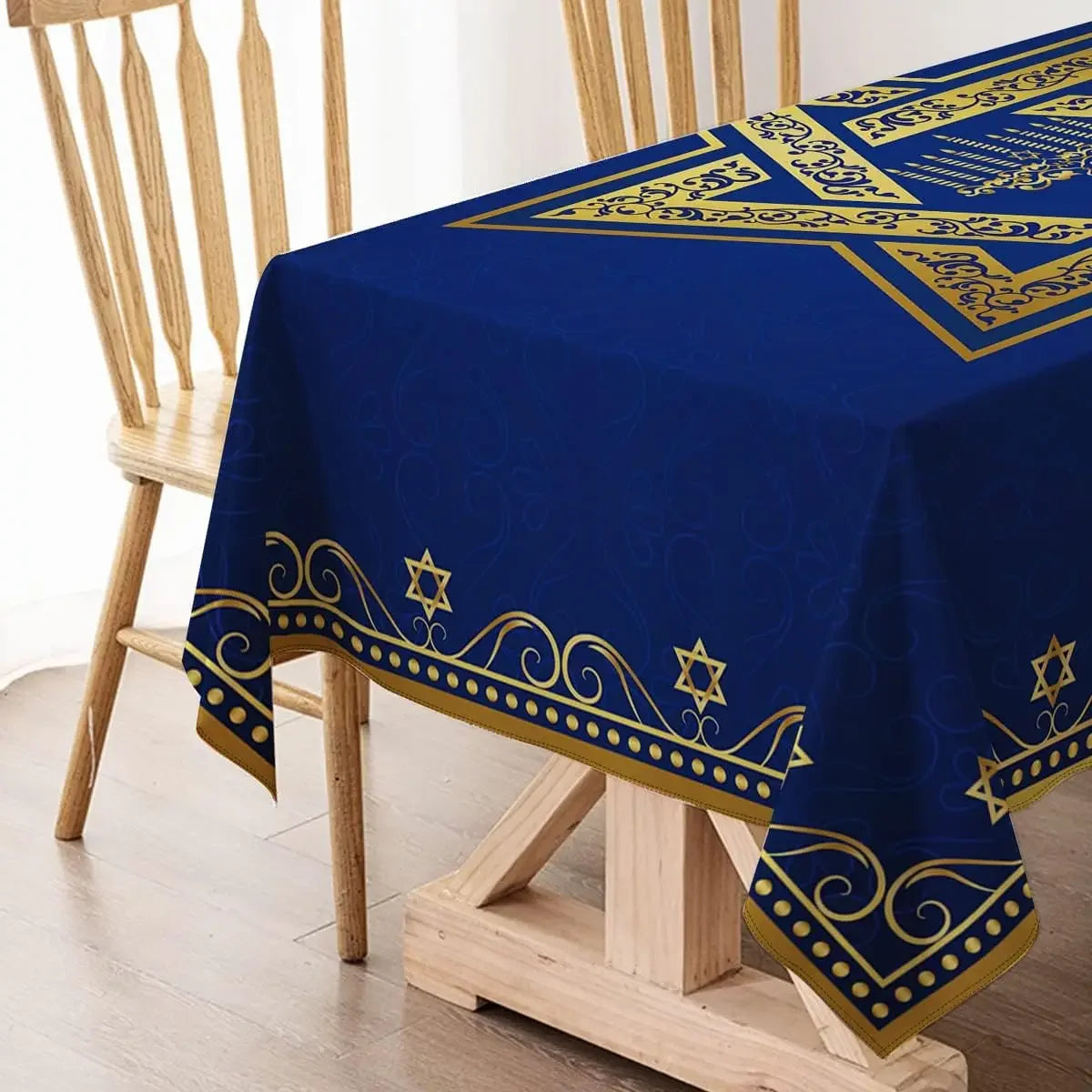 Hanukkah Rectangle Tablecloth | Elegant Holiday Decor | Festive Design